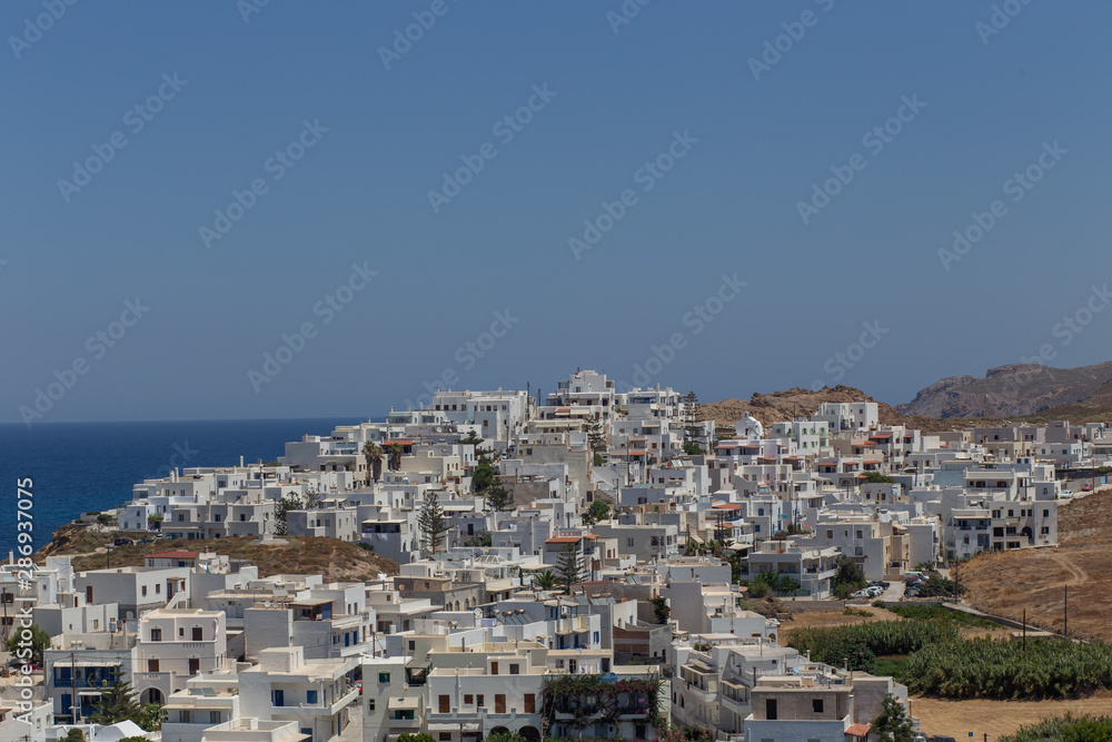 view of the tow, Naxos, Greece