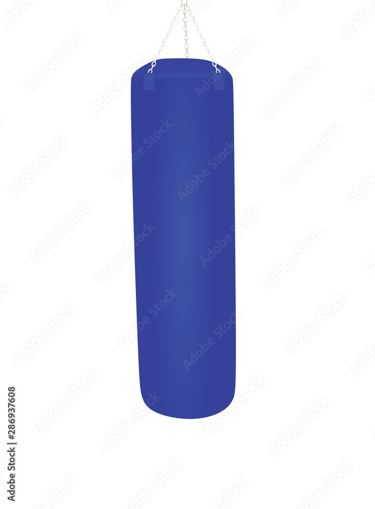 Blue boxing bag. vector illustration Blue boxing bag. vector illustration