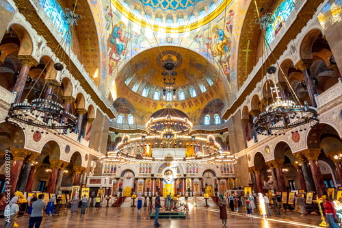 Interior of Naval Cathedral of Saint Nicholas in Kronstadt, St. Petersburg, Russia