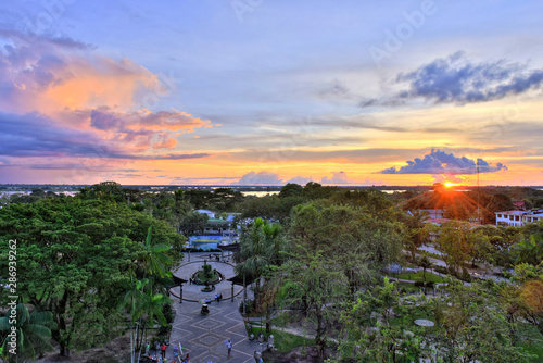 Sunset in Leticia Amazonas photo