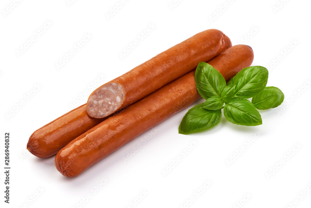 German pork grill sauasges, isolated on white background German pork grill sauasges, isolated on white background