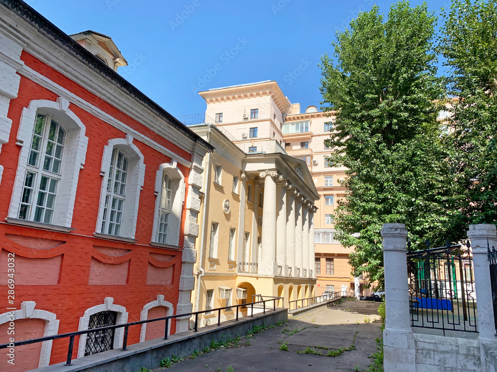 Moscow, Russia,  ancient manor house of major-general N. W. Khitrov in Podkolokolny lane
