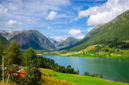 Panoramic  view of Sognefjord, one of the most beautiful fjords in Norway © Olena Zn