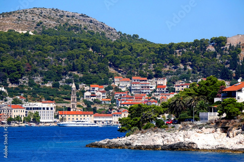 Town Hvar, on island Hvar, Croatia, popular summer travel destination. © jelena990