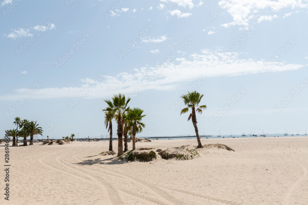 Playa de la puntilla ubicada en el municipio de El Puerto de Santa María, provincia de Cádiz, España