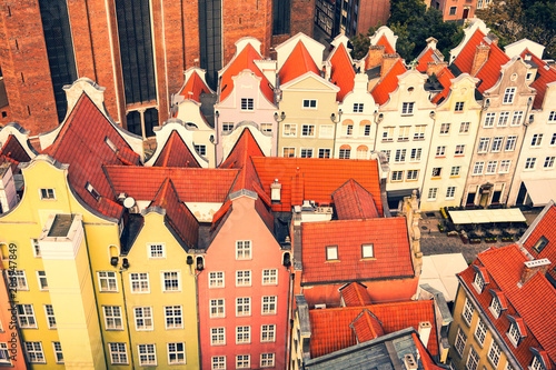 Old Town in Gdansk - tenements, Poland