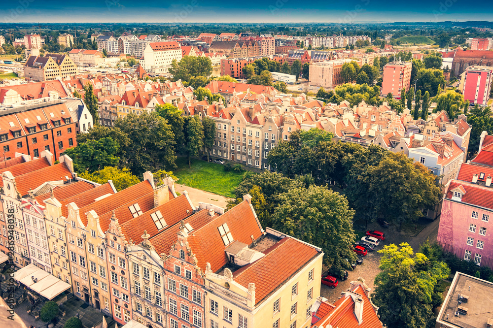 Obraz premium Old Town in Gdansk - tenements, Poland