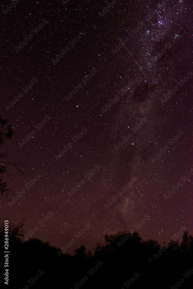 The milky way on the night sky as seen from the desert of Lavalle, in the province of Mendoza, Argentina.