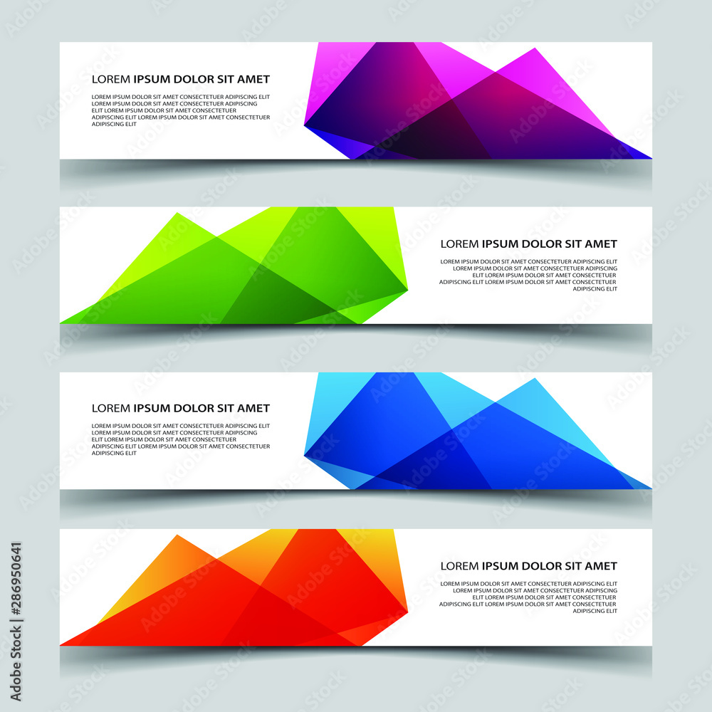 Naklejka premium Vector Abstract banner web template