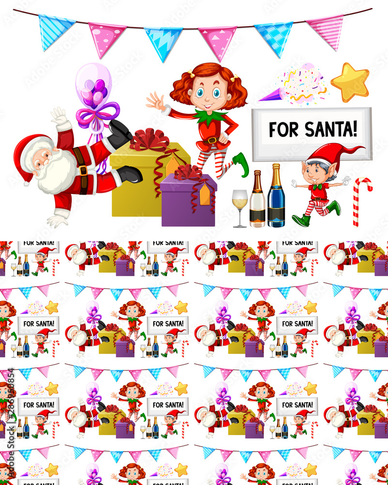 Seamless background design with christmas theme Seamless background design with christmas theme