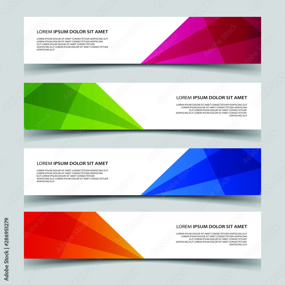 Naklejka premium Vector Abstract banner web template