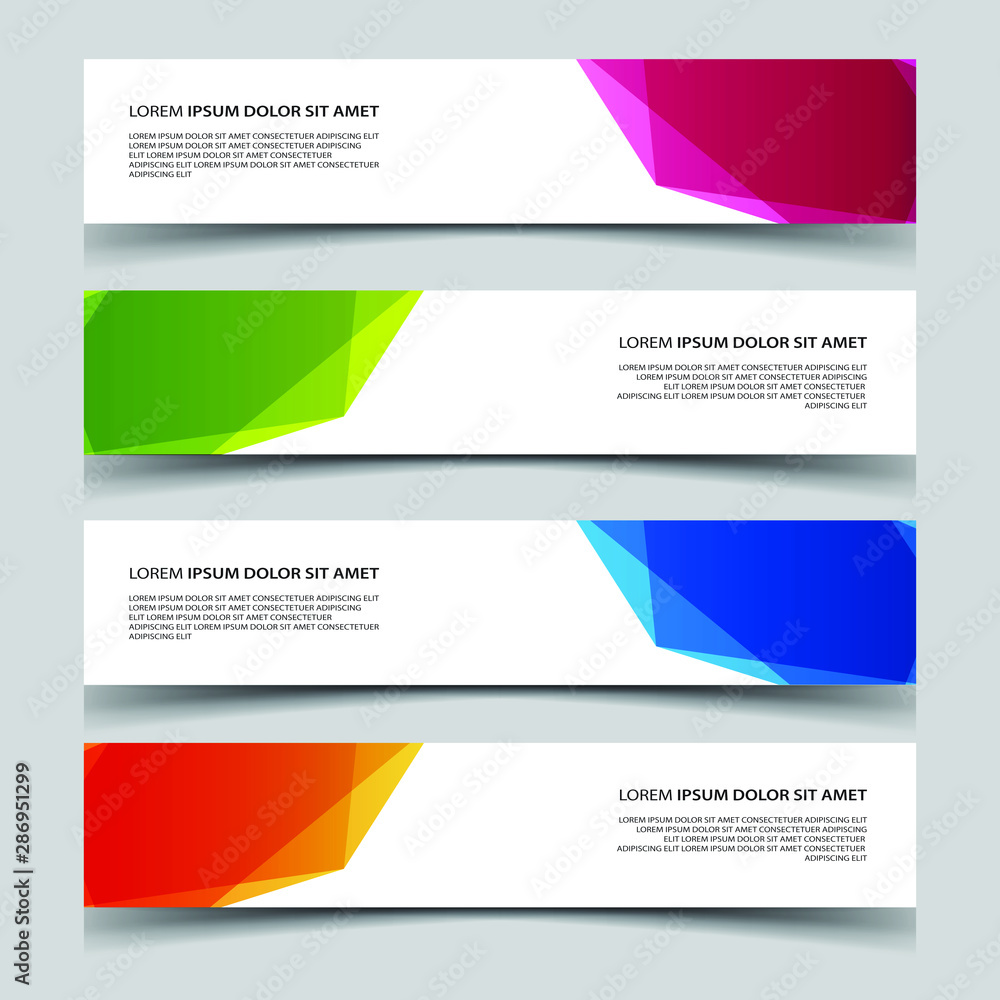 Fototapeta premium Vector Abstract banner web template