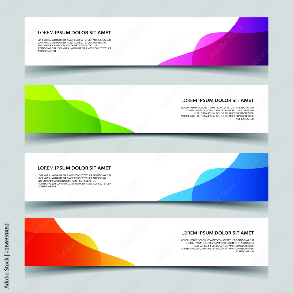 Naklejka premium Vector Abstract banner web template