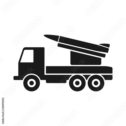 black missile launcher truck icon clip art preview