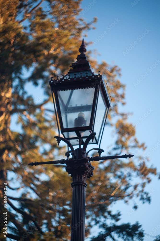 Old, historic Ballarat street lamp
