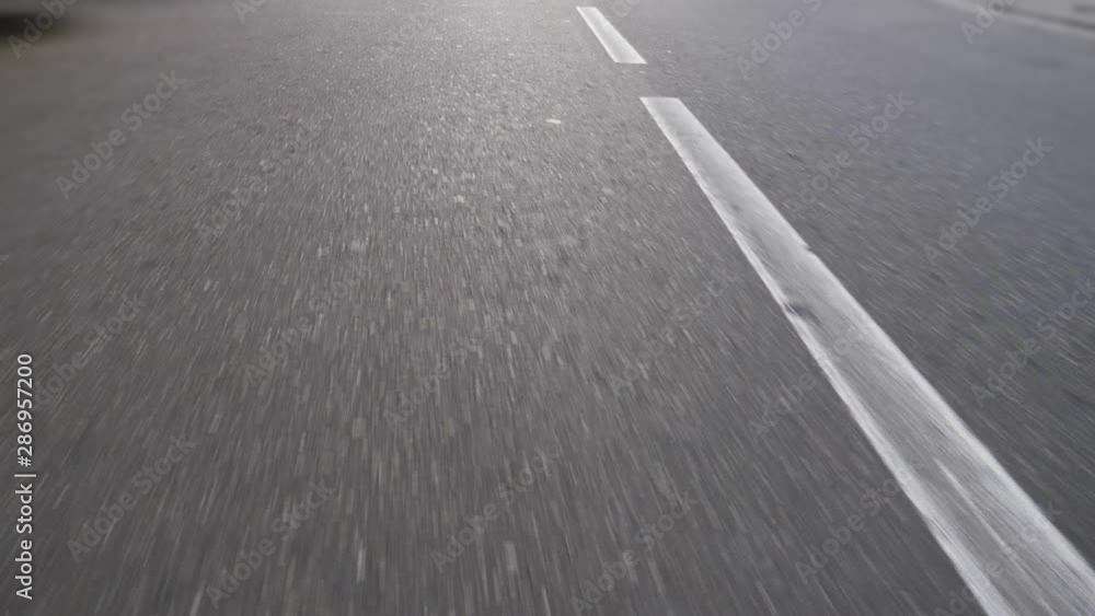 traffic on asphalt, top view, road markings on the roadway traffic on asphalt, top view, road markings on the roadway