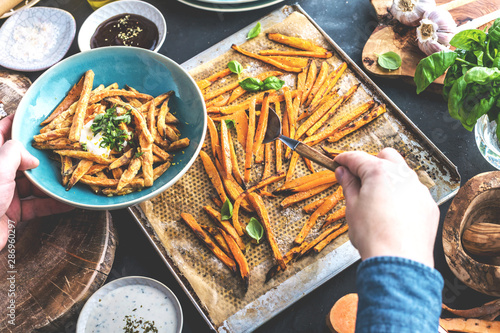 Healthy Homemade Baked Sweet Potato Fries 