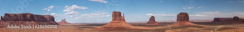 Wide panorama of the monument valley from the Visitor center