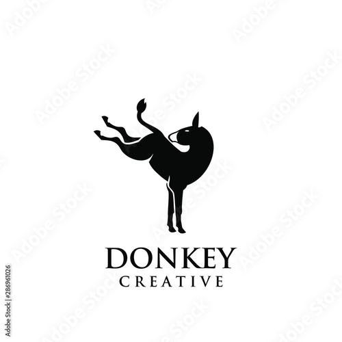 donkey logo icon design vector illustration template