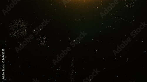 Religious symbol Ayyavazhi symbolism Icon on Firework Display Explosion Particles. Object, Shape, Text, Design, Element, Symbol 4K Animation. photo