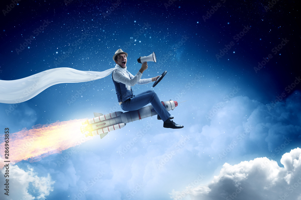 Happy travelling on toy vehicle