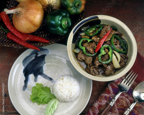Thai Food. Stir Fried Beef - Studio