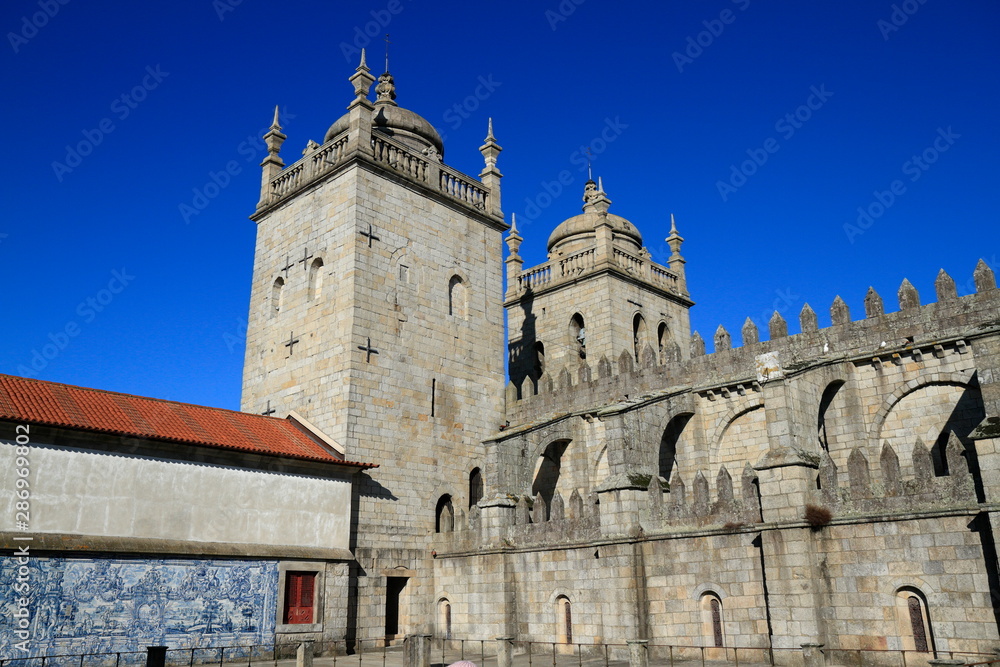 The Porto Cathedral (Cathedral of the Assumption of Our Lady) or Sé do Porto, Porto, Portugal