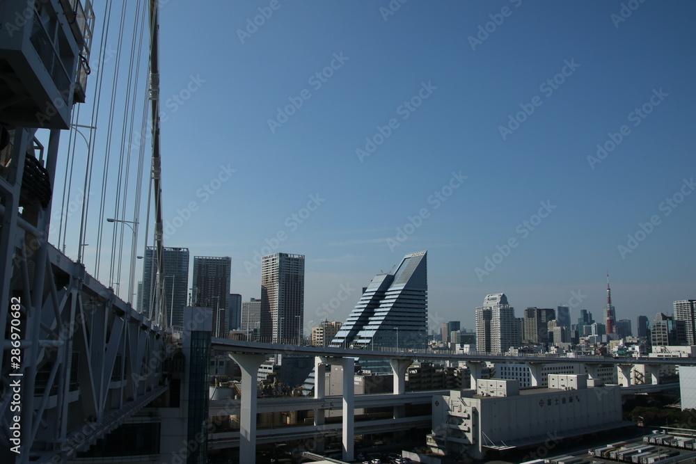 Obraz premium レインボーブリッジのある風景