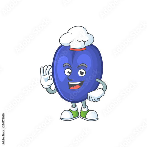 Chef sweet prunes character for agriculture design