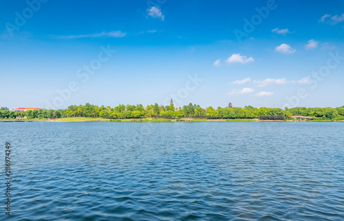 Beautiful scenery of Meilan Lake in Shanghai, China