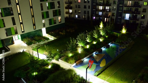 Photography building at night
