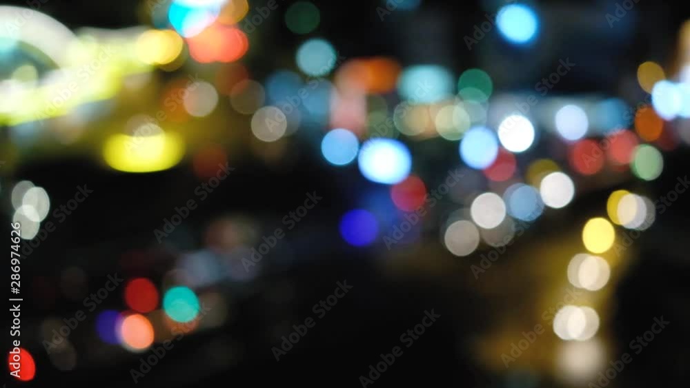 Bokeh background in city with lights, Blurry photo at night time. Bokeh background in city with lights, Blurry photo at night time.