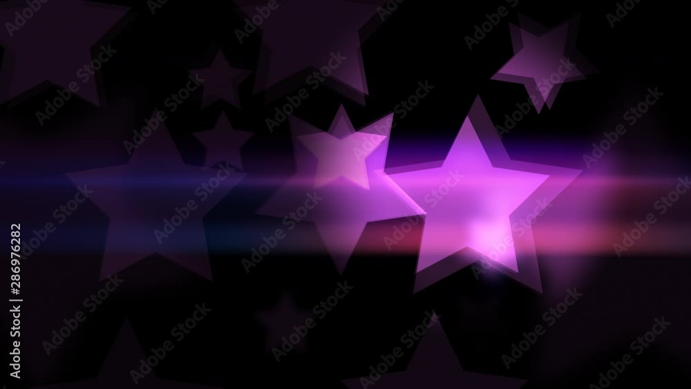 Beautiful bokeh effect in star shaped on the black background. Stars smooth Glowing and glittering in seamless loop. Pink 2d animation. Beautiful bokeh effect in star shaped on the black background. Stars smooth Glowing and glittering in seamless loop. Pink 2d animation.