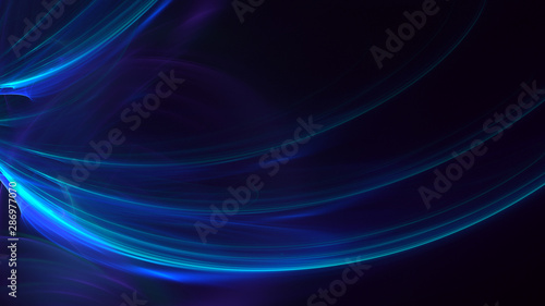 3D rendering multicolored abstract fractal on black background