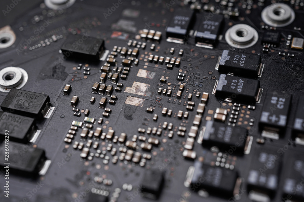A black colour waterproof Printed Circuit Board with CPU, SMD & IC mounted part on board A black colour waterproof Printed Circuit Board with CPU, SMD & IC mounted part on board