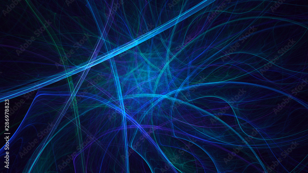 3D rendering multicolored abstract fractal on black background 3D rendering multicolored abstract fractal on black background