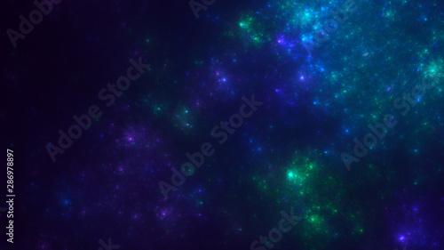  3D rendering multicolored abstract fractal on black background