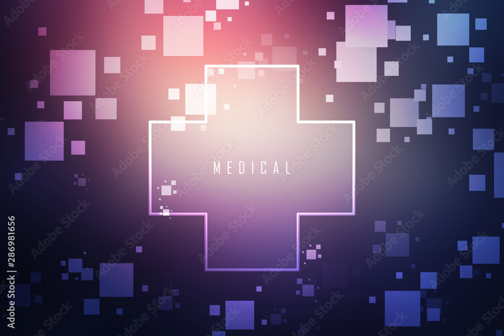 Obraz premium 2D illustration medical structure background