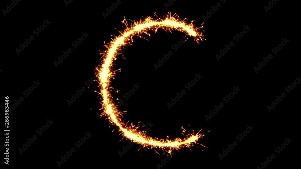 Alphabet C Text Sparkler Writing With Glitter Sparks Particles Firework on Black 4K Loop Background. letter , alphabet , typography , Typeface , Font , character . Alphabet C Text Sparkler Writing With Glitter Sparks Particles Firework on Black 4K Loop Background. letter , alphabet , typography , Typeface , Font , character .