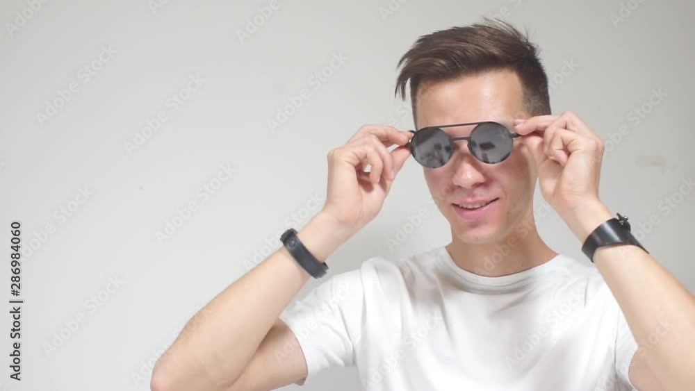 two funny guys are wearing sunglasses two funny guys are wearing sunglasses