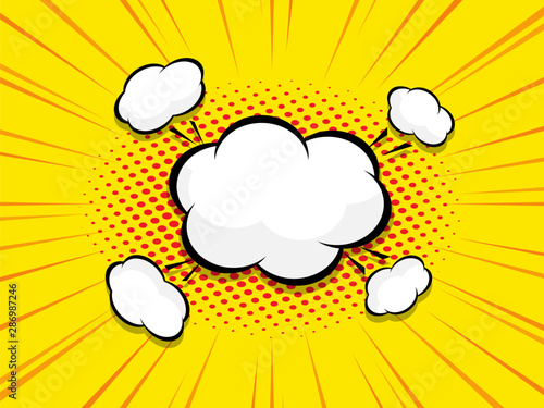 blank speech bubble comic book, pop art