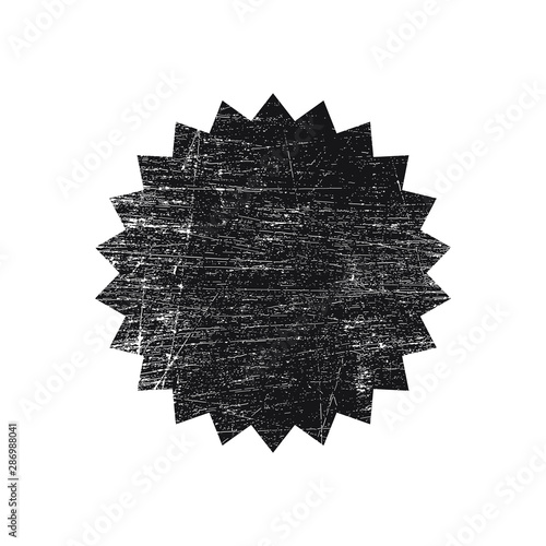Black grunge starburst vector isolated