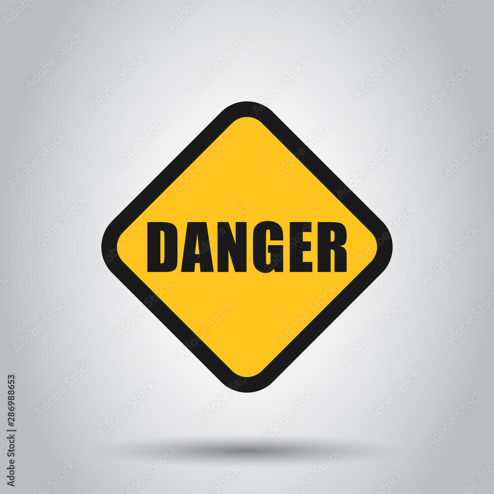 Exclamation mark icon in flat style. Danger alarm collection vector illustration on isolated background. Caution risk business concept. Exclamation mark icon in flat style. Danger alarm collection vector illustration on isolated background. Caution risk business concept.
