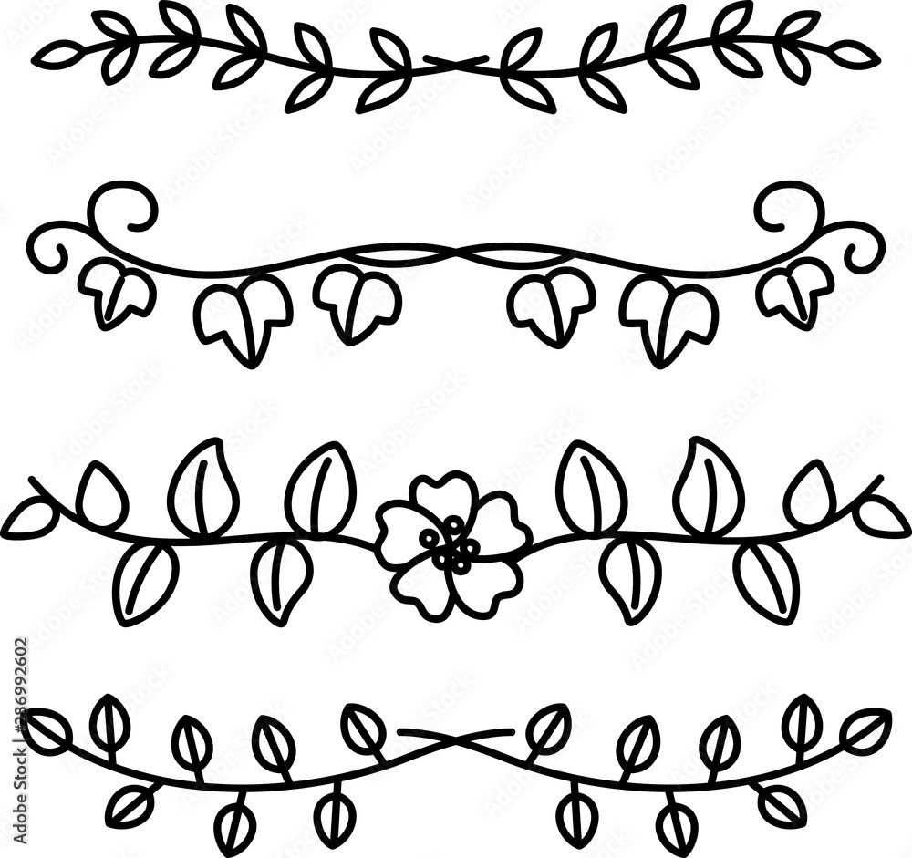 草や葉の区切り線イラストセット Stock ベクター Adobe Stock 草や葉の区切り線イラストセット Stock ベクター Adobe Stock