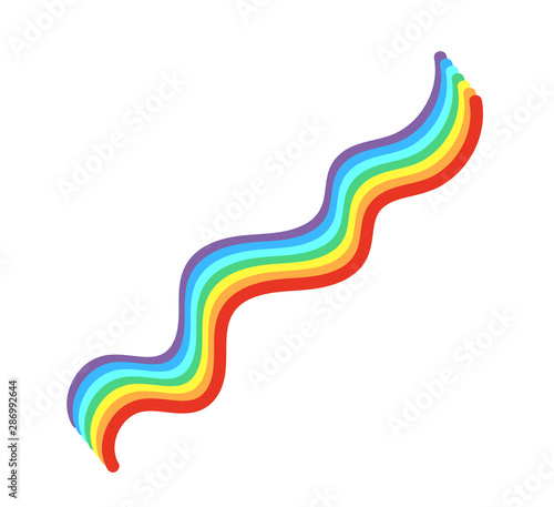 Love parade. LGBT community. Human rights. Flat editable vector symbol illustration