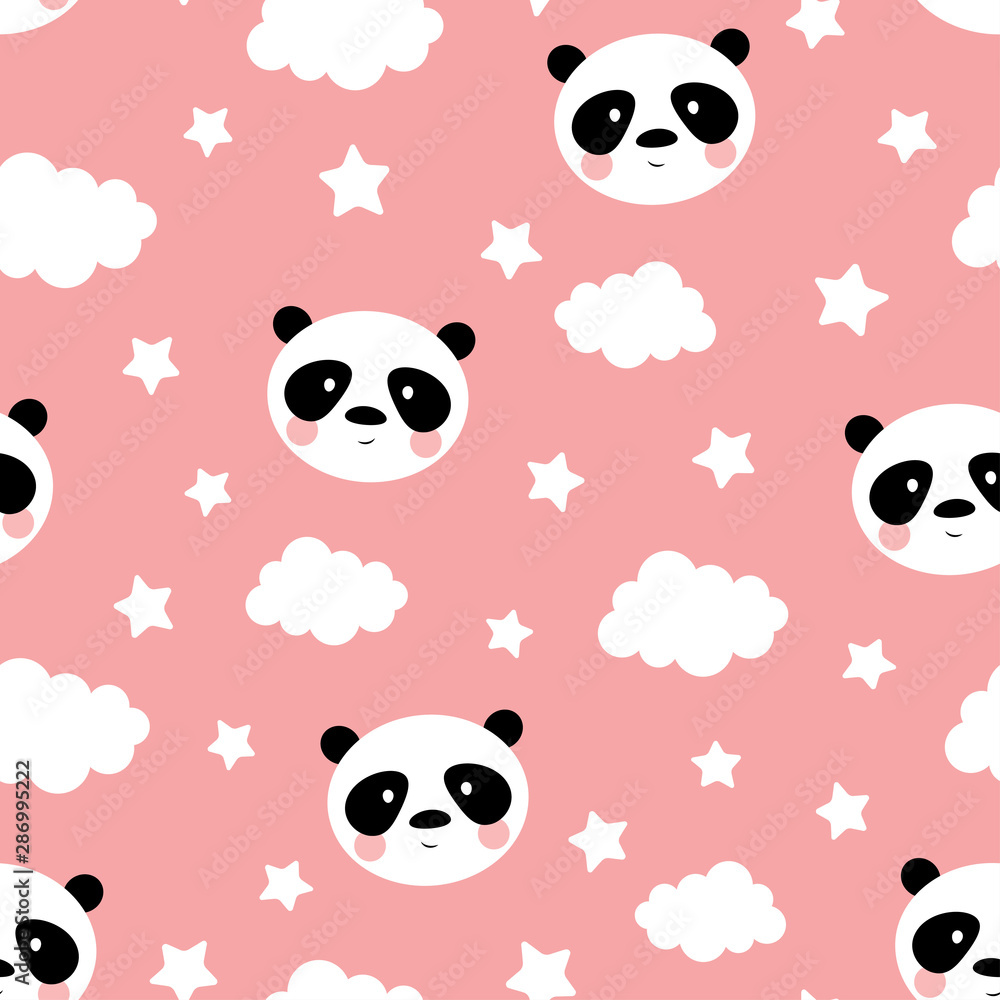 cute panda seamless pattern cute panda seamless pattern