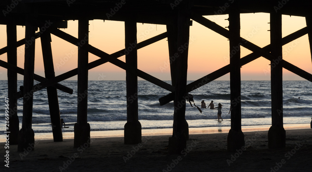 Sunset at Newport Beach pier