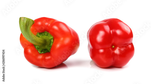 red pepper isolated on white background © ffolas