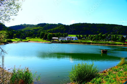 Eiserbachsee hinter Stauanlage Eiserbach, Rurtalspellen bei Rurberg photo