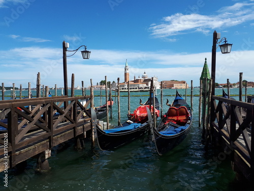 gondolas on the pier near Piazza San Marco